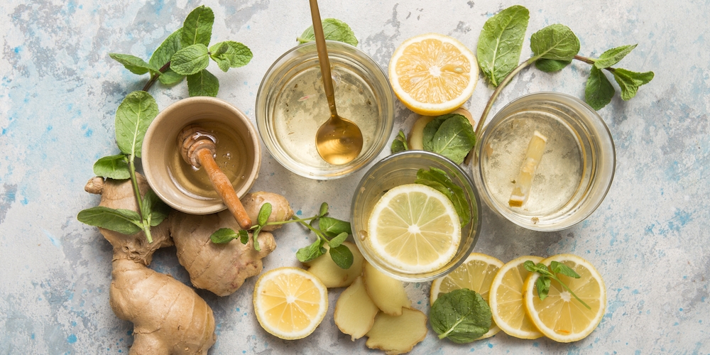 Lemon or ginger tea has health benefits for men