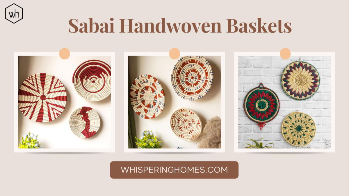 Sustainable Wall Decor: Sabai Handwoven Baskets