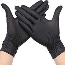 Black nitirle gloves