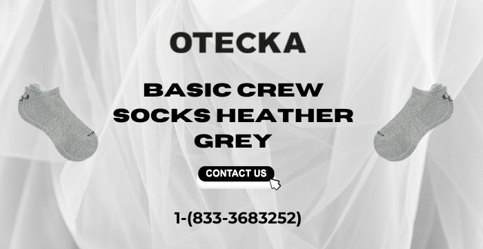 Elevate Your Everyday Comfort with Otecka’s Basic Crew Socks Heathergrey