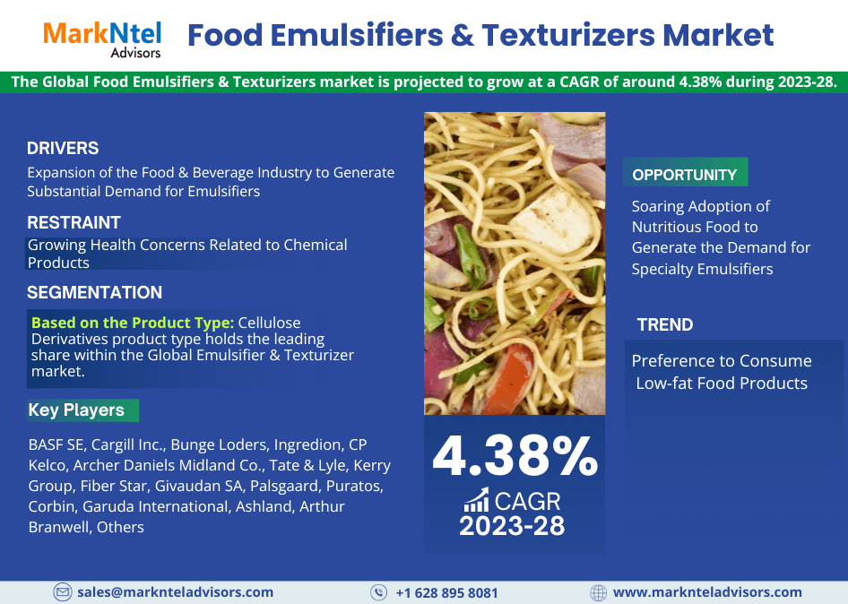 Food Emulsifiers & Texturizers Market Competitive Landscape: Growth Drivers, Revenue Analysis by 2028