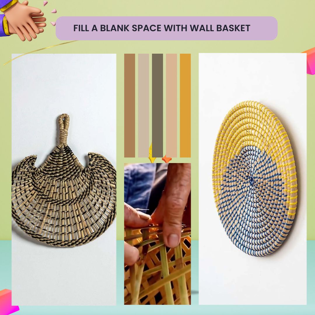 Fill a Blank Space with Beautiful Woven Basket Wall Decor