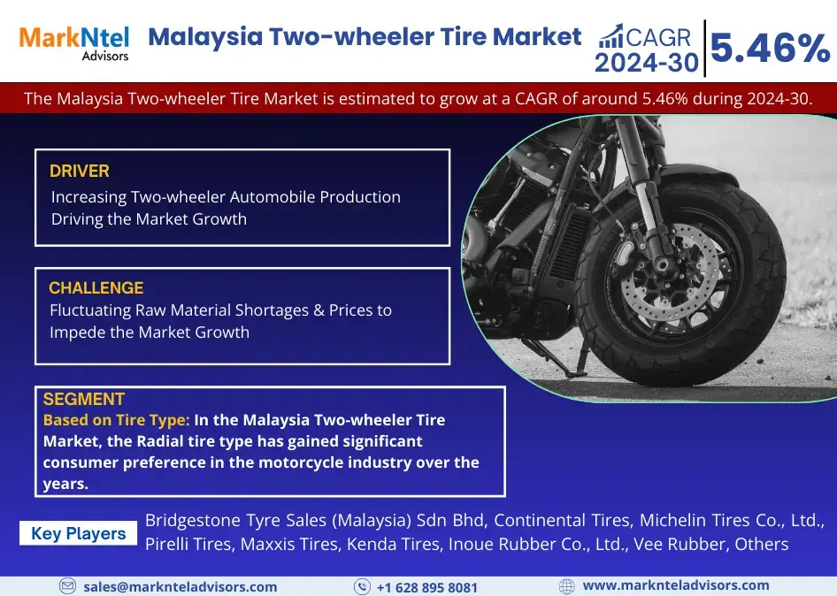 Malaysia Two-wheeler Tire Market Report 2030: Analysis of Market Size, CAGR, Profitable Segments, and Leading Regions