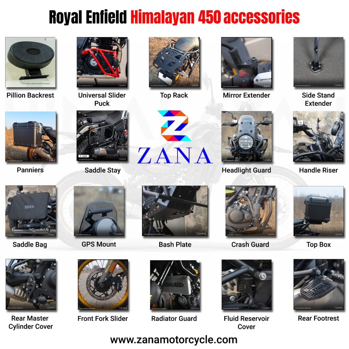 Royal Enfield himalayan 450 accessories
