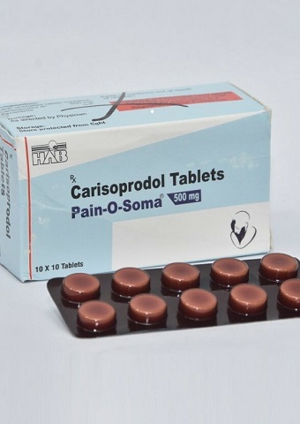 pain o soma 500 mg in 10 pills.