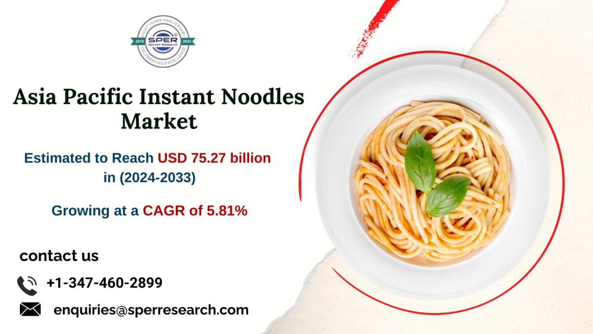 Asia Pacific Instant Noodles Market Share 2024, Growth Drivers, Upcoming Trends, Key Players, Business Opportunities And Future Competition Till 2033: SPER Market Research