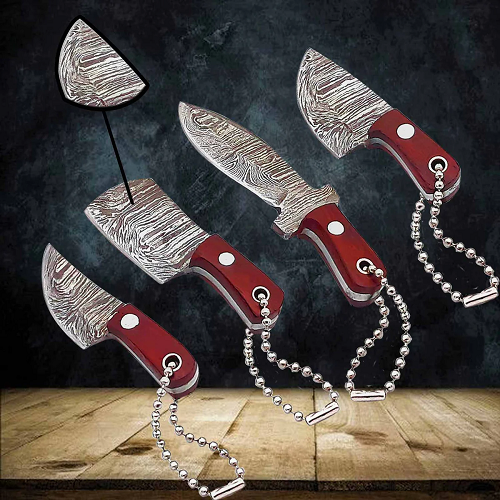 Handmade Battle Axes Keychain Knife Gift Item