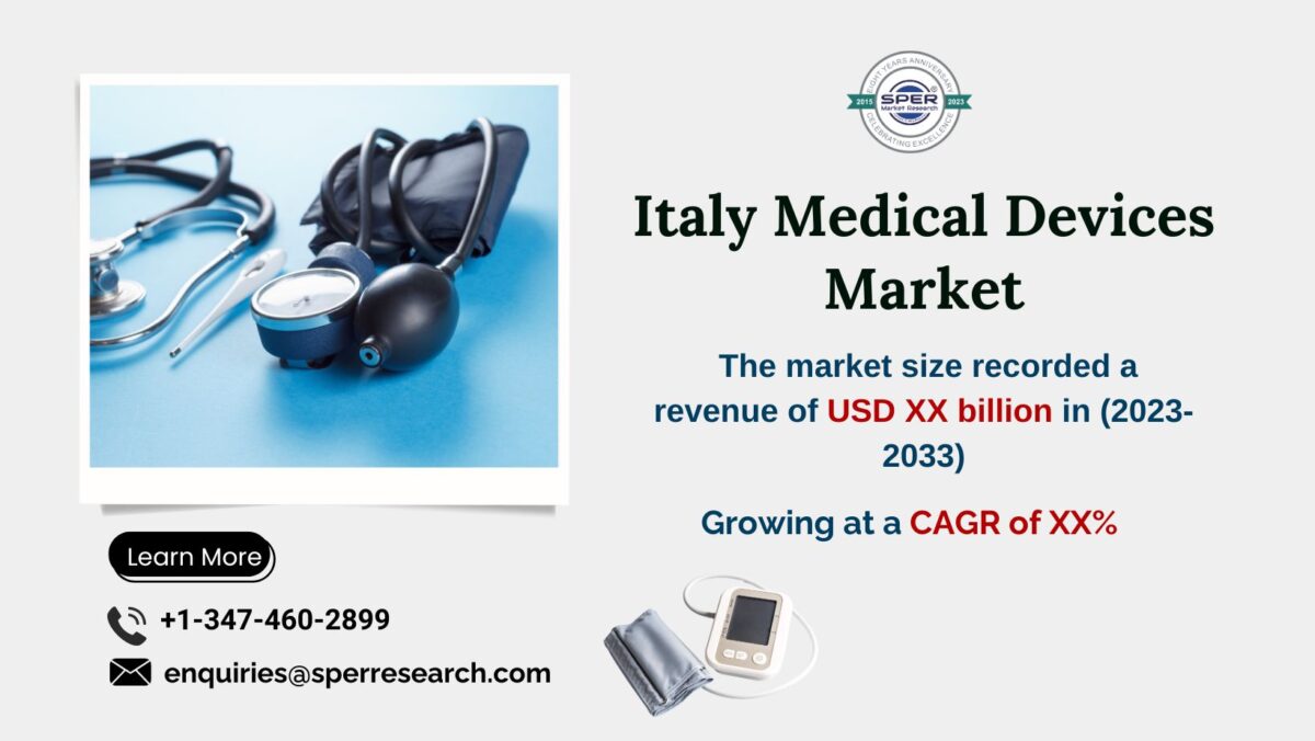 Italy Medical Devices Industry Share, Rising Trends, Growing CAGR of XX%, Future Opportunities and Forecast 2033: SPER Market Research