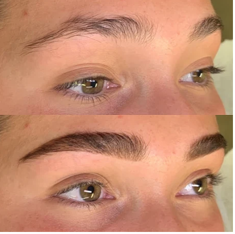 henna eyebrows before and after